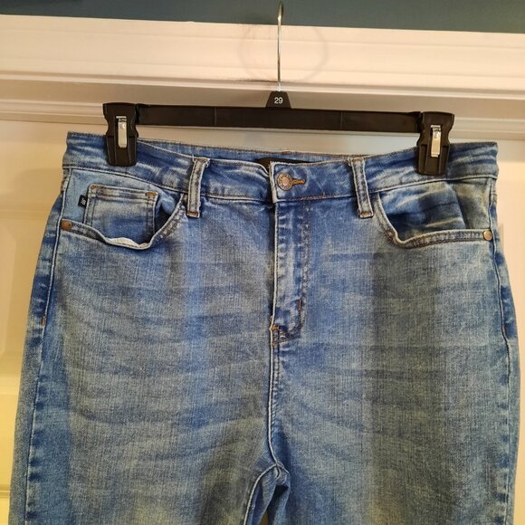 Judy Blue‎ Jeans Womens 15/32 High Rise Skinny Acid Mineral Wash Distressed - Picture 3 of 10